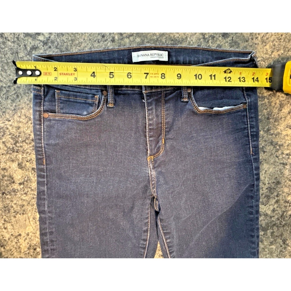 Banana Republic Women's Mid-Rise Skinny Jeans Dark Wash Size 27 Stretch - Picture 4 of 6